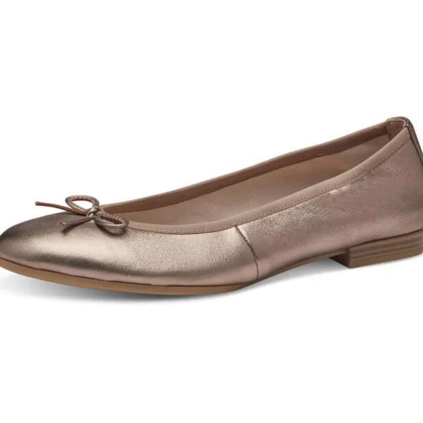 Shop Tamaris Damenballerina metallic COPPER