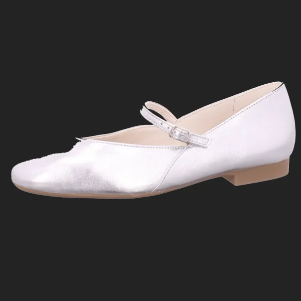 Outlet Paul Green Damenballerina Silber metallic