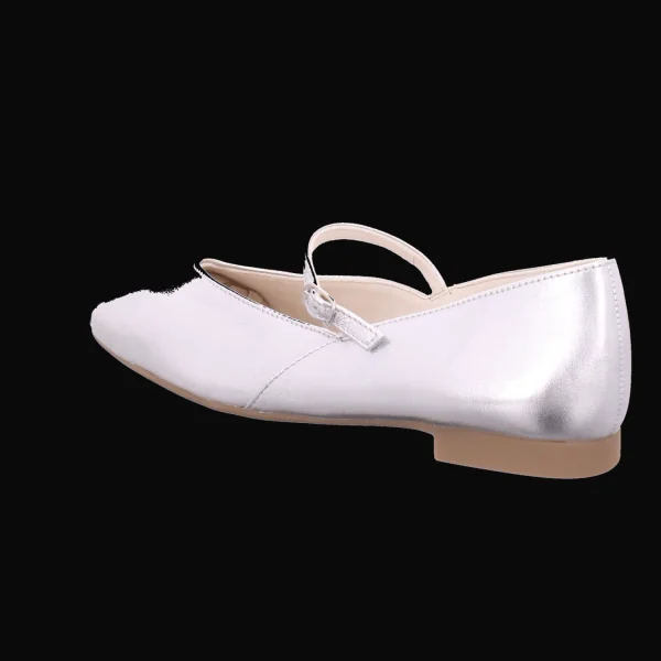 Outlet Paul Green Damenballerina Silber metallic