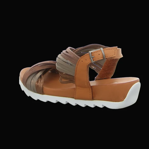 New MACA Kitzbühel Damensandalette sportiv brown kombi