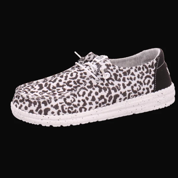 Fashion Schuh Heinrich Damenslipper Canvas schwarz-kombiniert