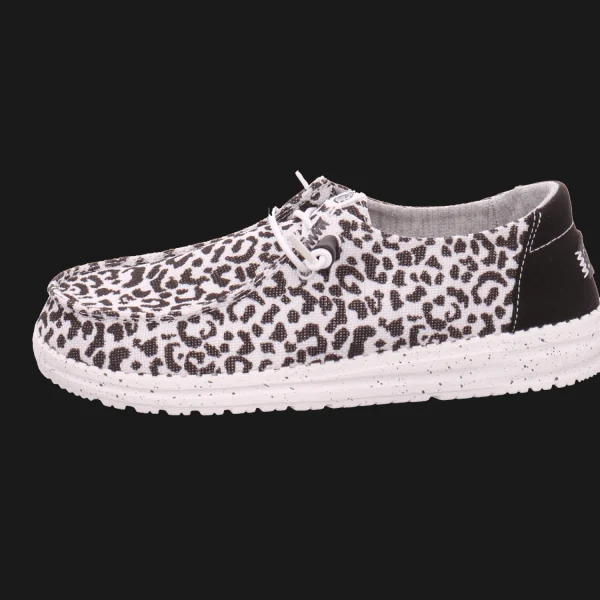 Fashion Schuh Heinrich Damenslipper Canvas schwarz-kombiniert