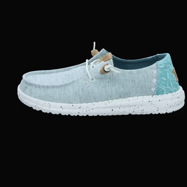 Discount Hey Dude Shoes Damenslipper Canvas blau