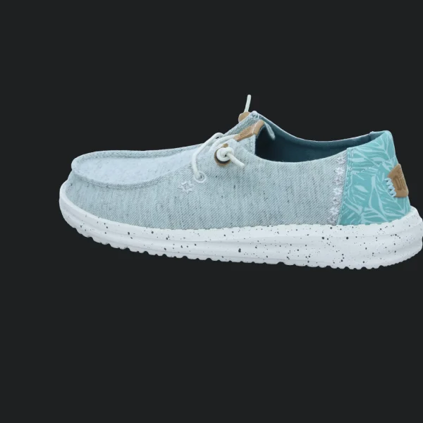Discount Hey Dude Shoes Damenslipper Canvas blau