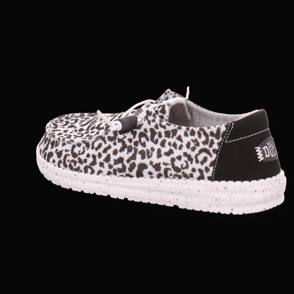 Fashion Schuh Heinrich Damenslipper Canvas schwarz-kombiniert