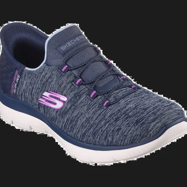 Best Skechers Damenslipper sportiv Dunkelblau