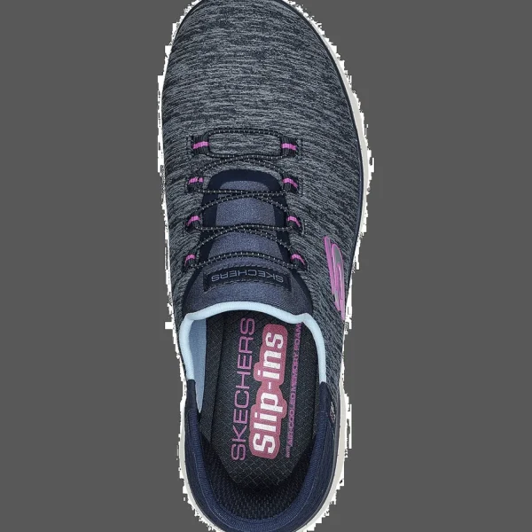 Best Skechers Damenslipper sportiv Dunkelblau