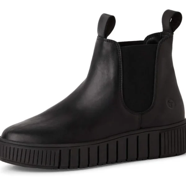 Fashion Tamaris Damenstiefel sportiv schwarz BLACK LEATHER