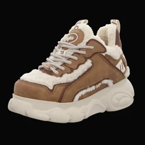 New Buffalo Damenstiefel warm Mode beige/browen