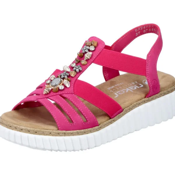 Clearance Rieker FSK Damen Sandalen rosa