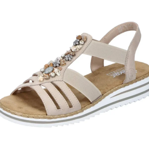 Sale Rieker FSK Damen Sandalen beige