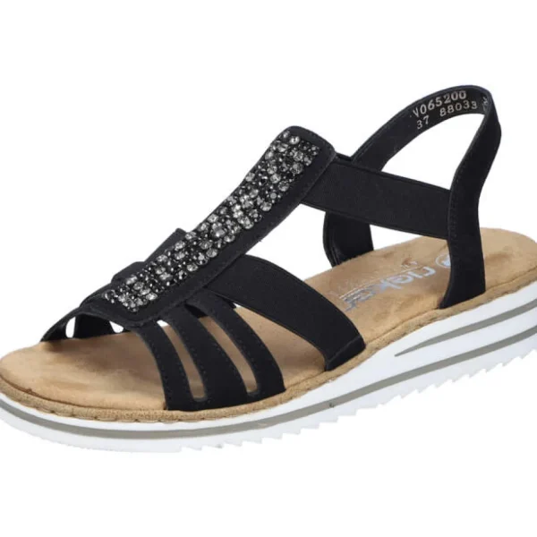 Hot Rieker FSK Damen Sandalen schwarz