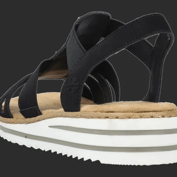 Hot Rieker FSK Damen Sandalen schwarz