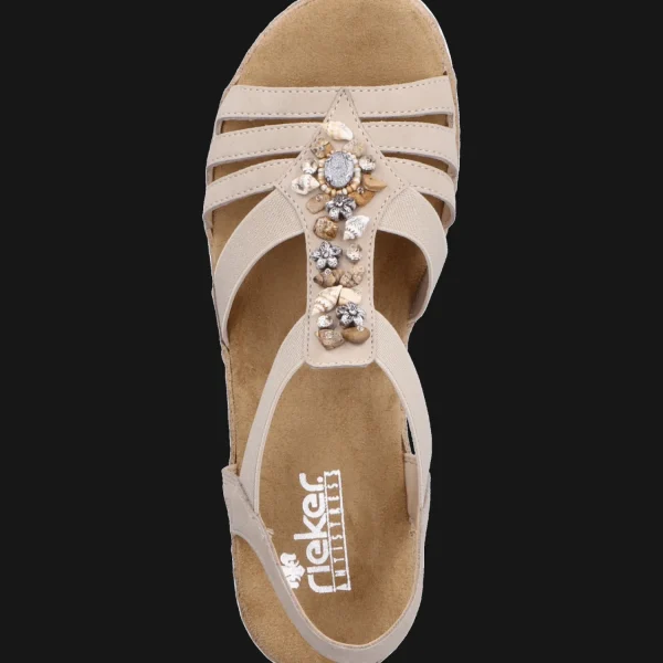 Sale Rieker FSK Damen Sandalen beige