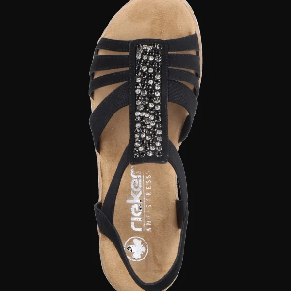 Hot Rieker FSK Damen Sandalen schwarz