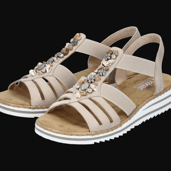 Sale Rieker FSK Damen Sandalen beige