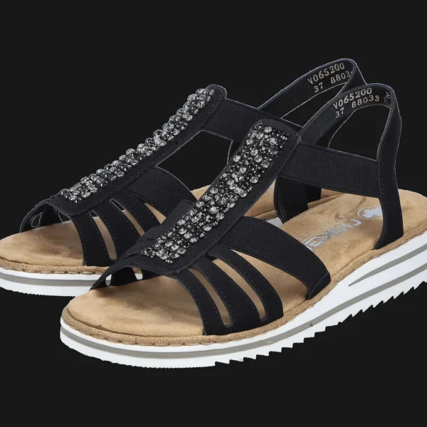 Hot Rieker FSK Damen Sandalen schwarz