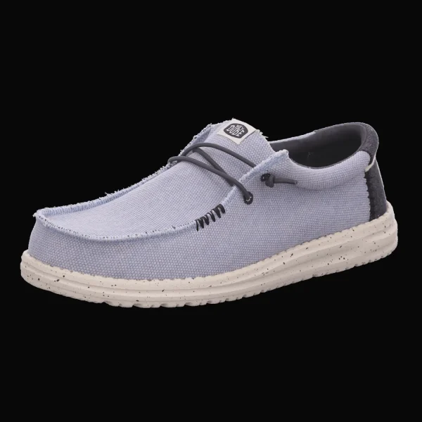 Fashion Hey Dude Shoes Herrenslipper Canvas blau-kombiniert