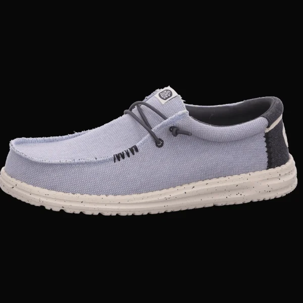 Fashion Hey Dude Shoes Herrenslipper Canvas blau-kombiniert