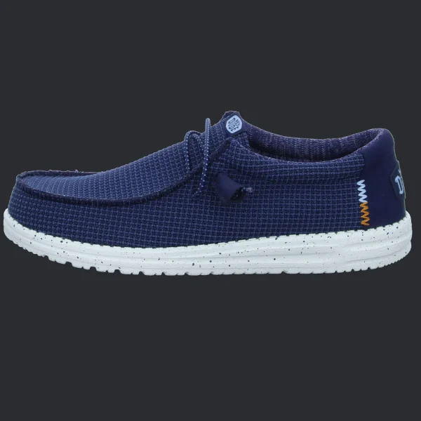 Outlet Hey Dude Shoes Herrenslipper Canvas blau