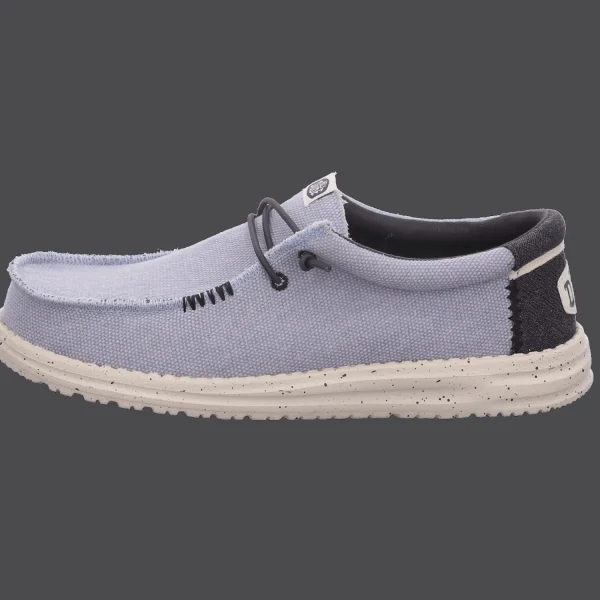 Fashion Hey Dude Shoes Herrenslipper Canvas blau-kombiniert