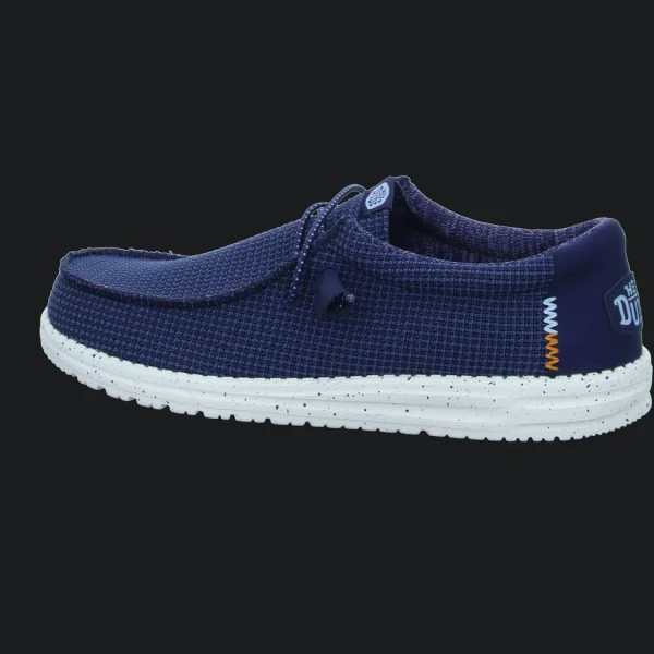 Outlet Hey Dude Shoes Herrenslipper Canvas blau