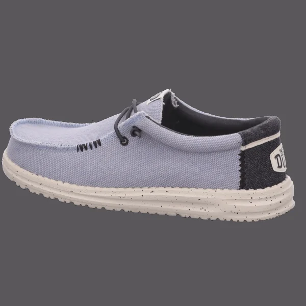 Fashion Hey Dude Shoes Herrenslipper Canvas blau-kombiniert