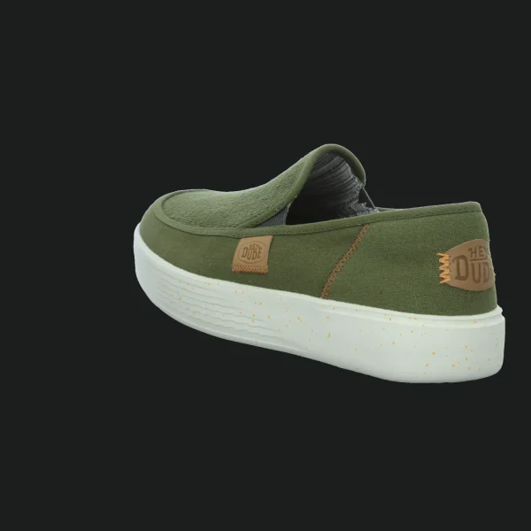 Store Hey Dude Shoes Herrenslipper Canvas grün
