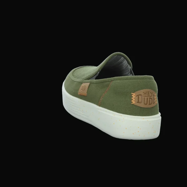 Store Hey Dude Shoes Herrenslipper Canvas grün