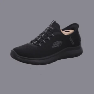 Clearance Skechers Herrenslipper sportiv schwarz