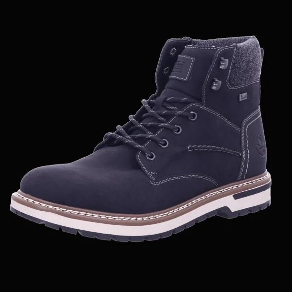 Hot Rieker Herrenstiefel gefüttert schwarz/schwarz/gran