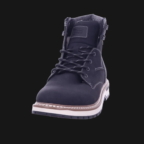 Hot Rieker Herrenstiefel gefüttert schwarz/schwarz/gran
