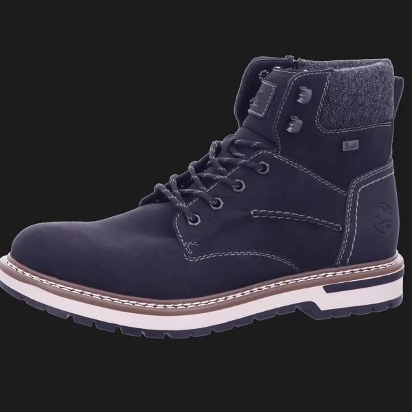 Hot Rieker Herrenstiefel gefüttert schwarz/schwarz/gran