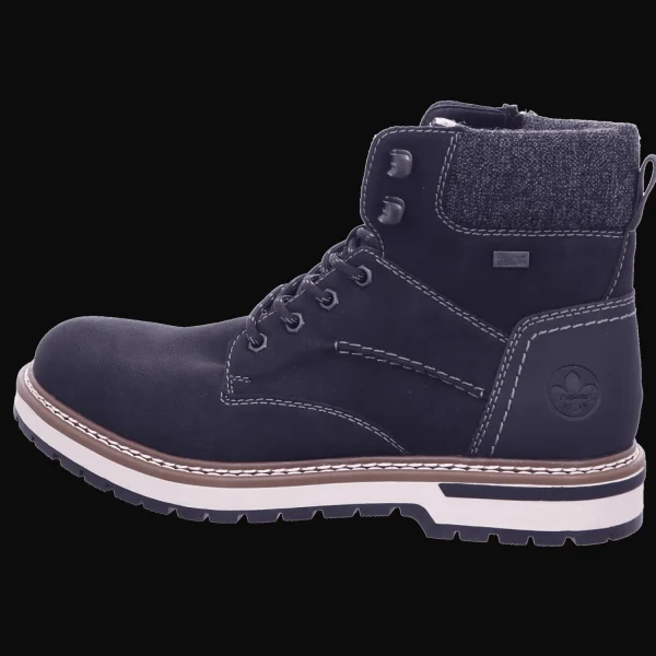 Hot Rieker Herrenstiefel gefüttert schwarz/schwarz/gran