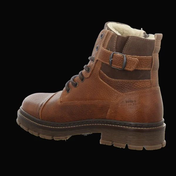 Outlet Bullboxer Herrenstiefel gefüttert cognac