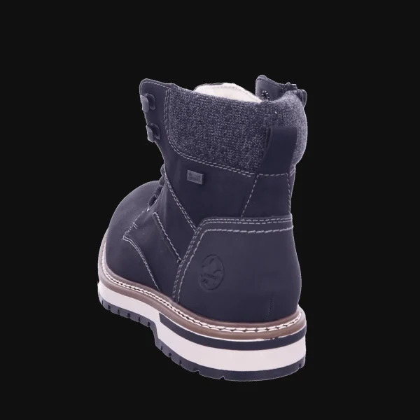 Hot Rieker Herrenstiefel gefüttert schwarz/schwarz/gran