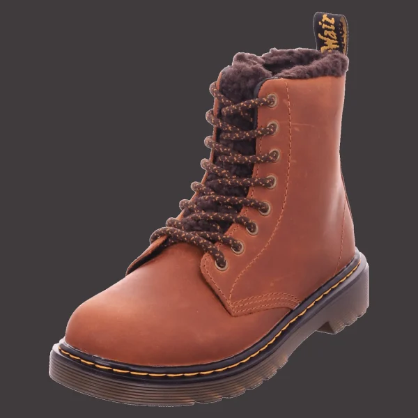 Best Sale Dr. Martens Airwair Kids Stiefel warm braun