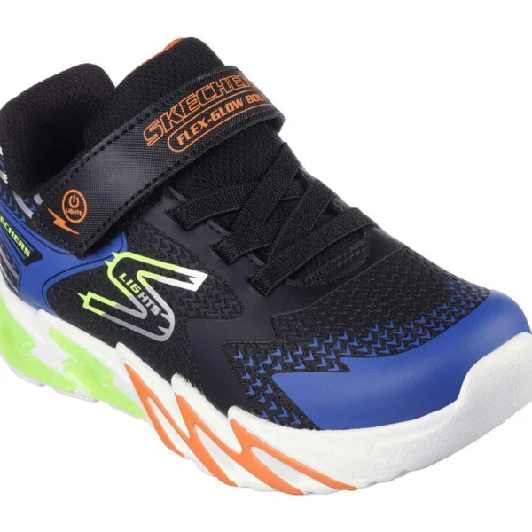 Outlet Skechers S Lights: Flex-Glow Bolt Schwarz