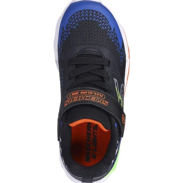 Outlet Skechers S Lights: Flex-Glow Bolt Schwarz