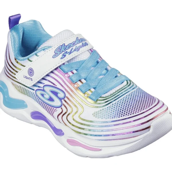 Outlet Skechers S Lights: Wavy Beams Weiß