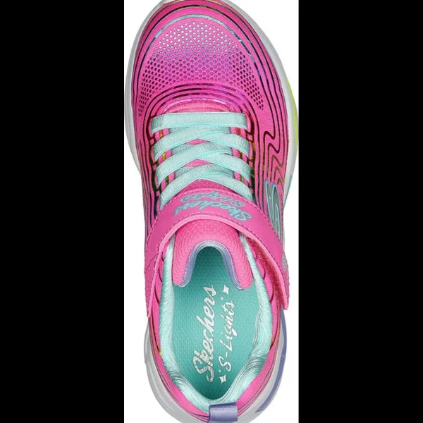 Best Sale Skechers S Lights: Wavy Beams Pink